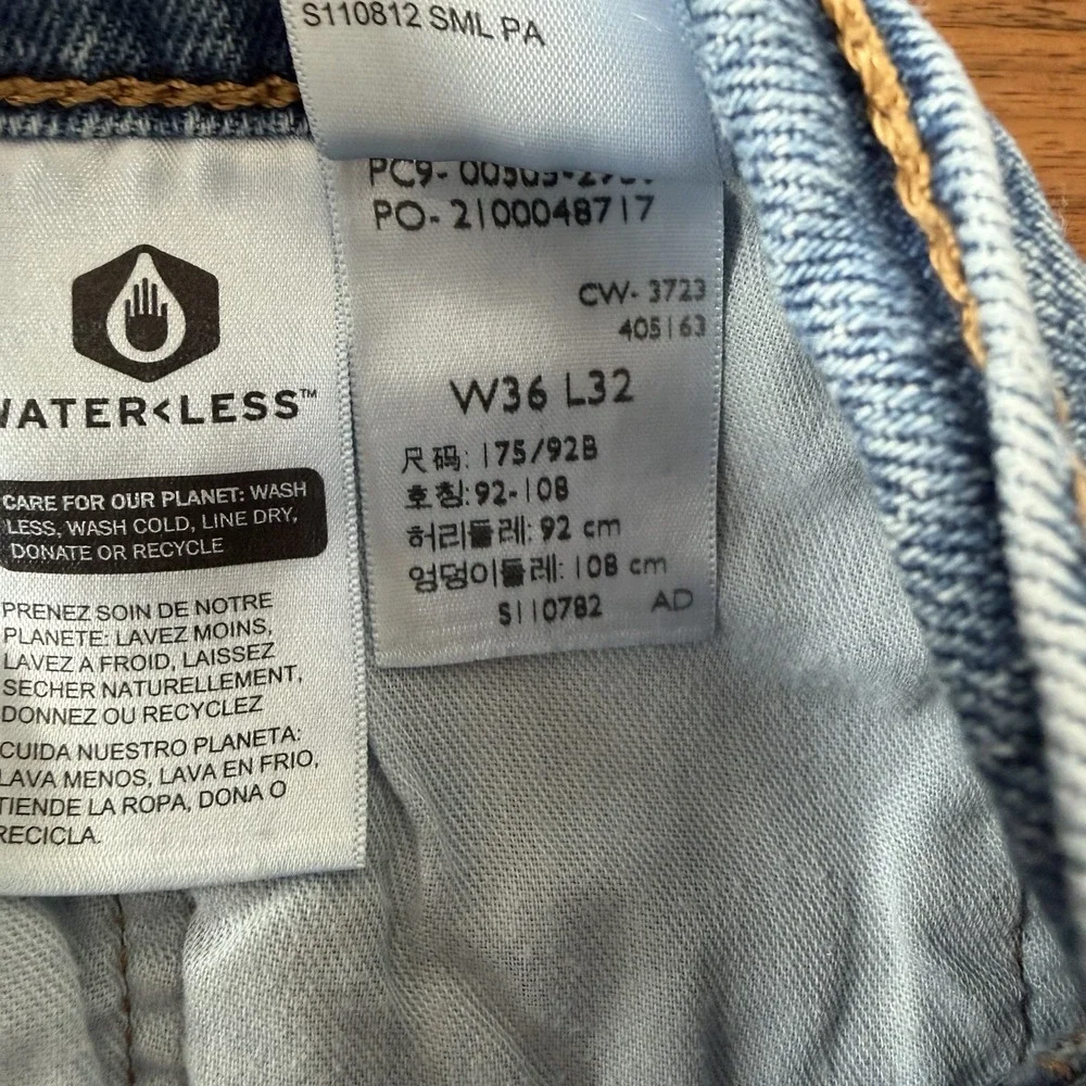 Levi's 505 Regular Fit Jeans Men 36x30 Light Wash Straight Leg Denim
